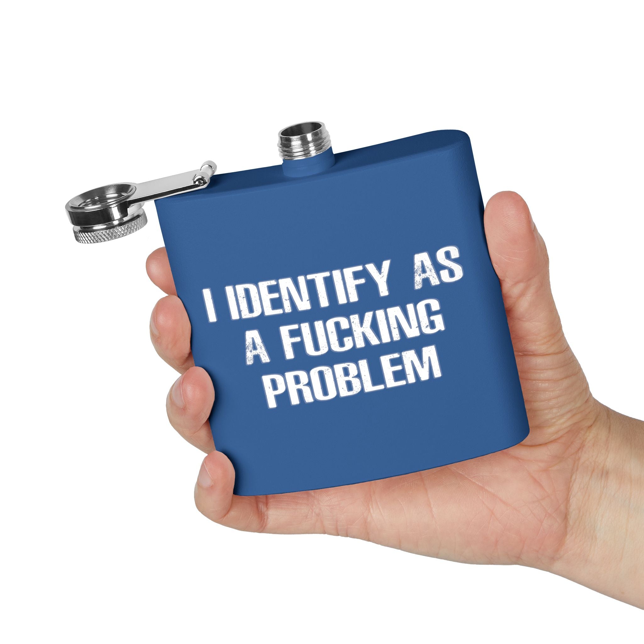 Problematic Identity Stainless Steel Flask, 6oz - 8 colors