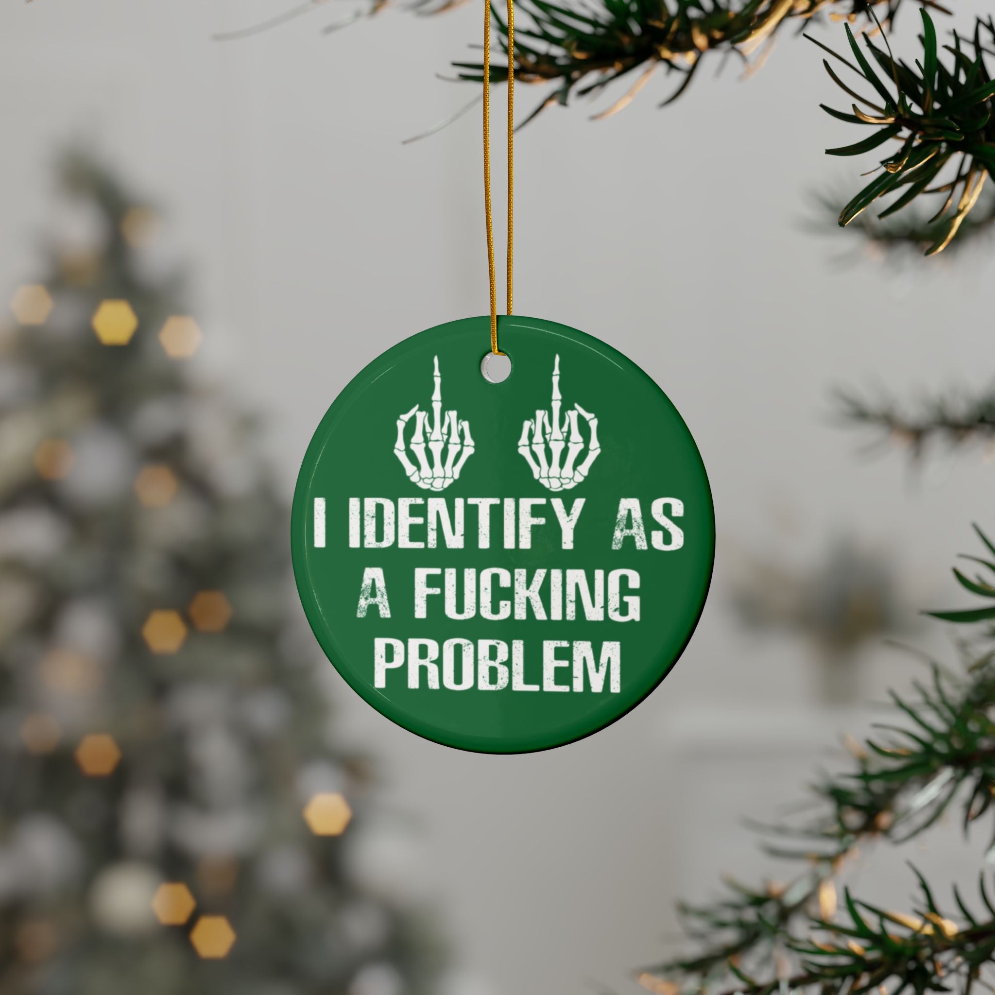Problematic Identity Ornament - Green
