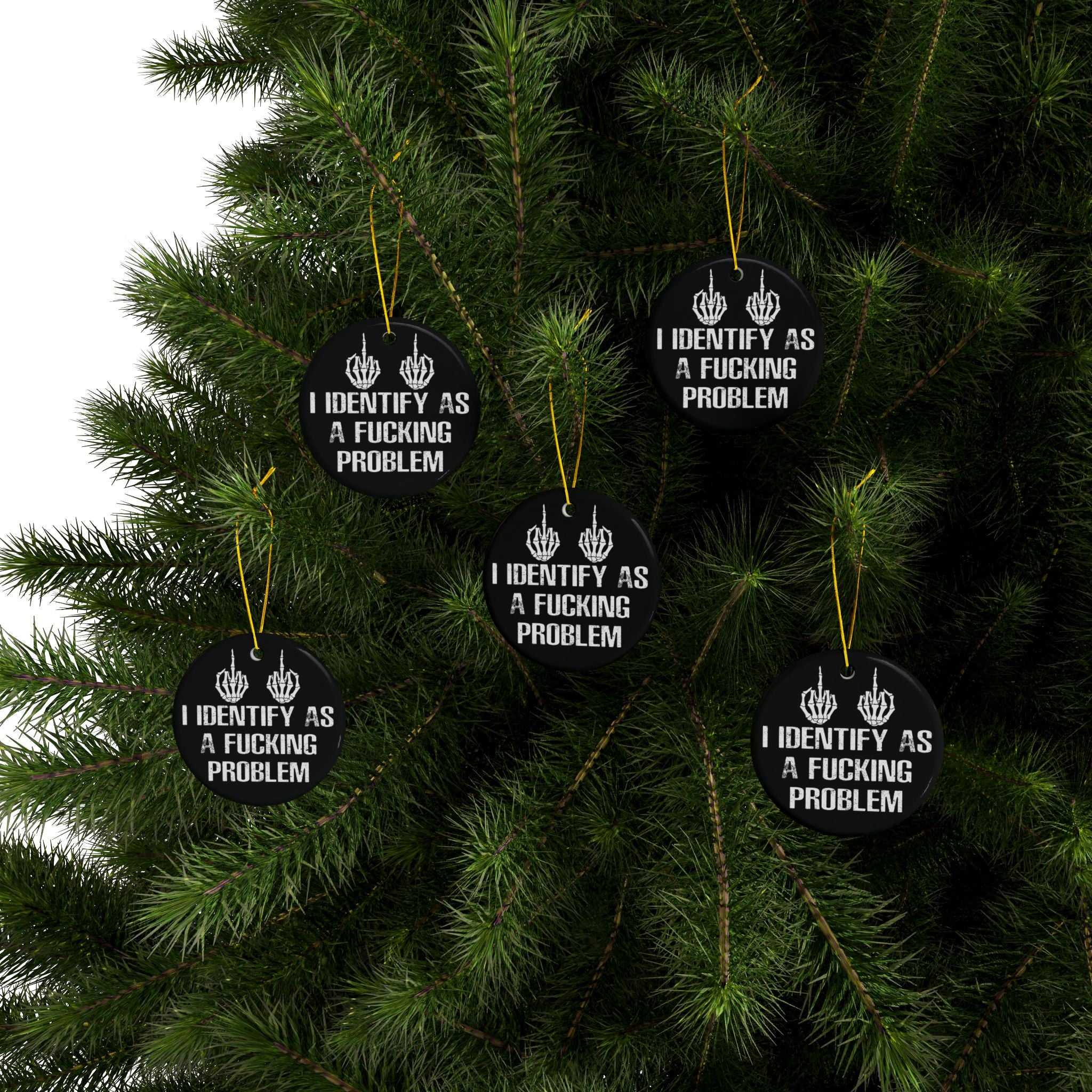 Problematic Identity Ornament - Black