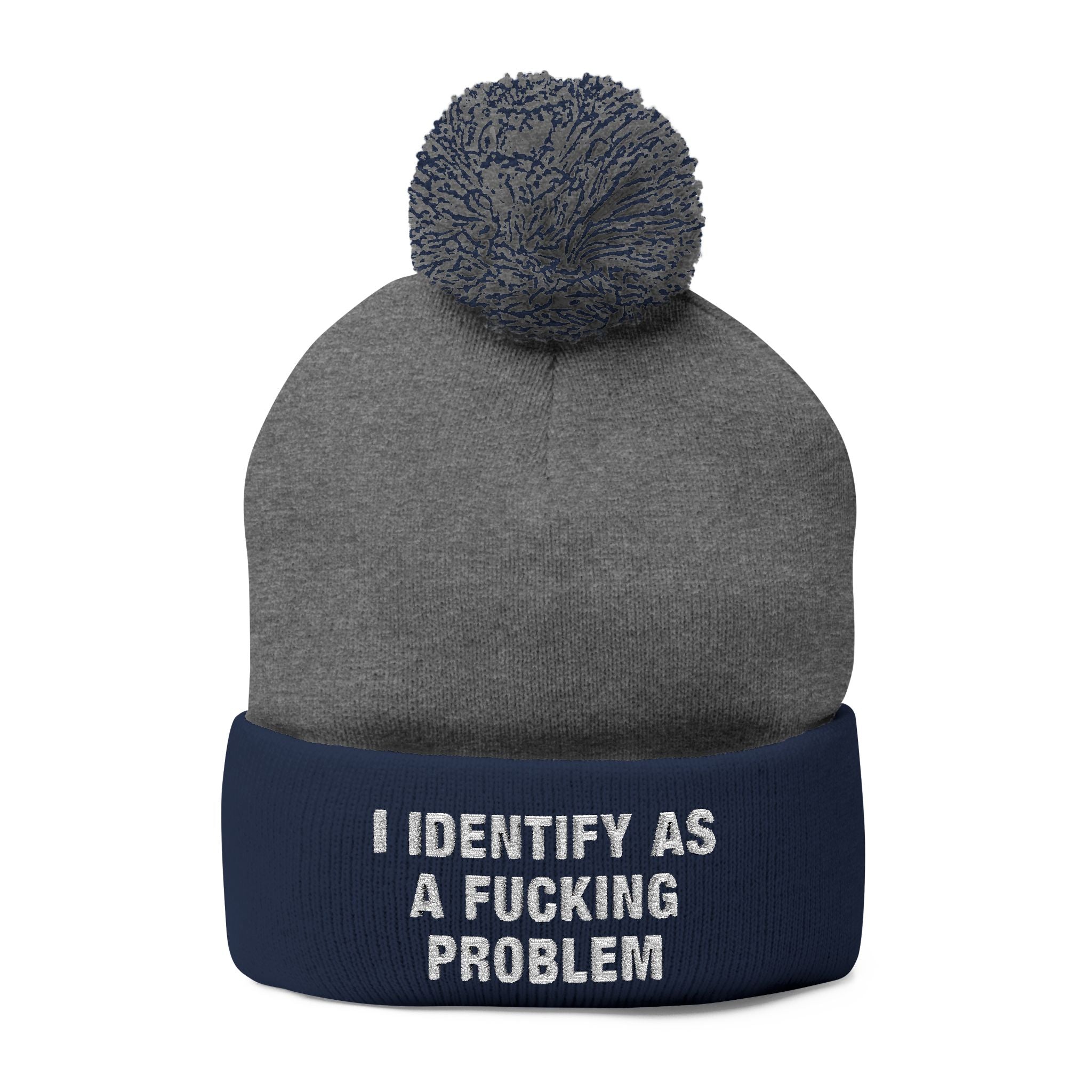 Problematic Identity Pom-Pom Knit Cap