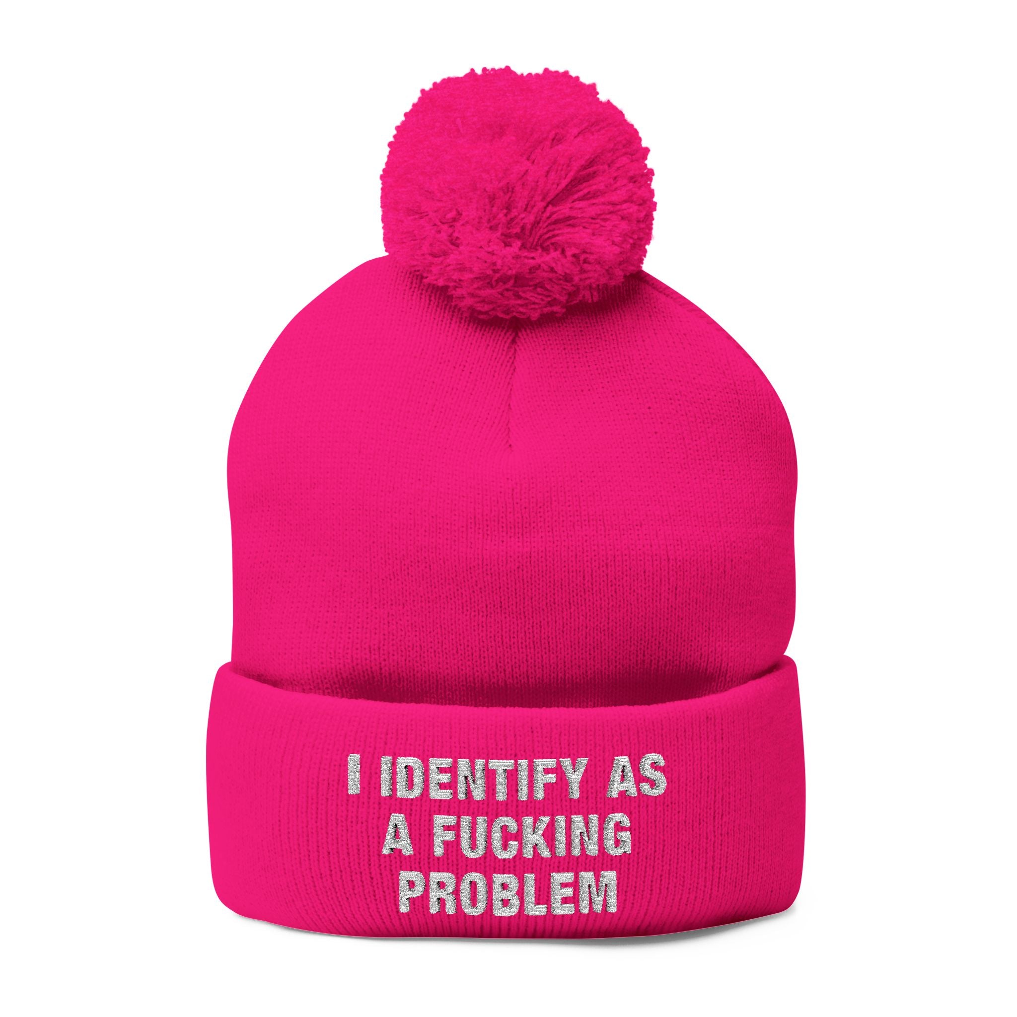 Problematic Identity Pom-Pom Knit Cap