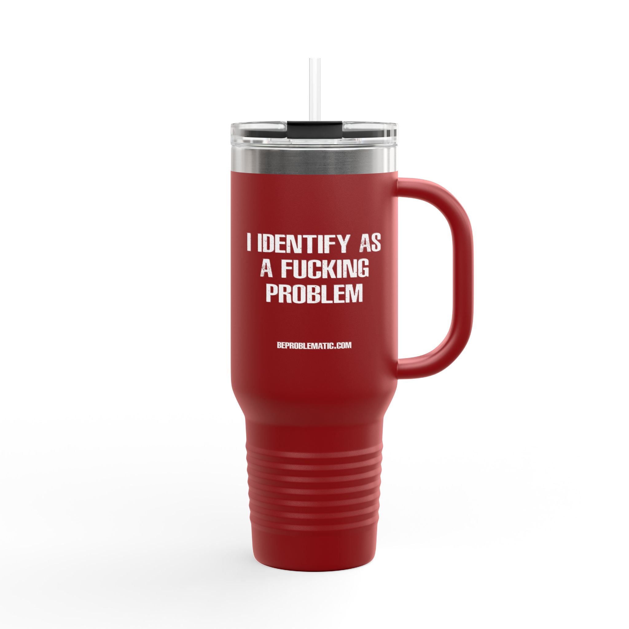 Problematic Identity - 40oz Travel Mug - 7 Colors