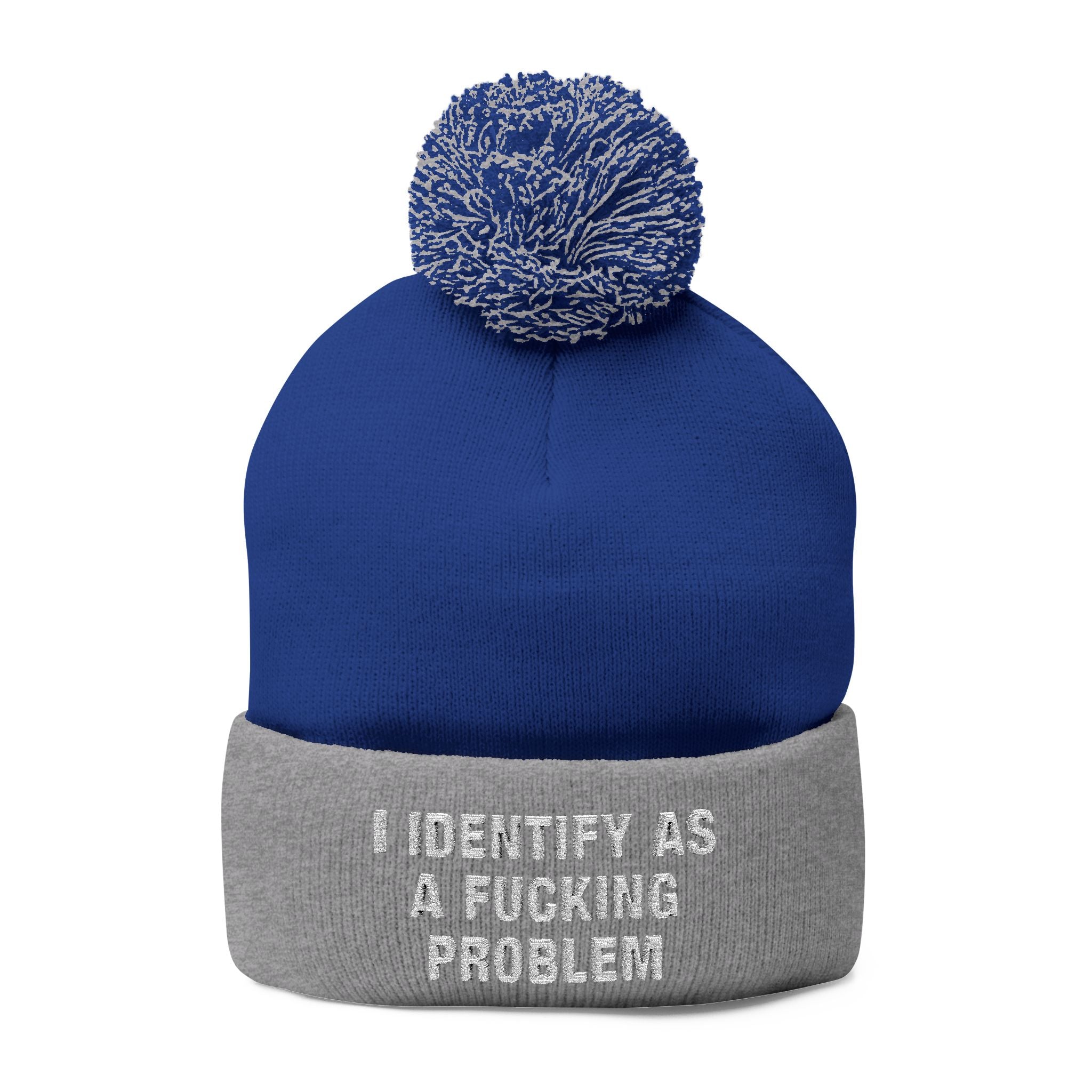 Problematic Identity Pom-Pom Knit Cap